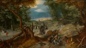 Travellers Attacked by Soldiers by Jan the Elder Brueghel