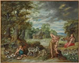 Adam at Work in a Field, from The Story of Adam and Eve
