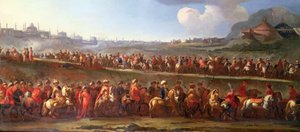 A Turkish Caravan outside Constantinople by Jan van (attr. to) Huchtenburgh