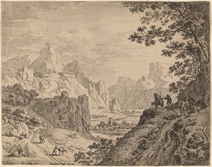 View of the River Rhine by Jan van Aken after Herman Saftleven