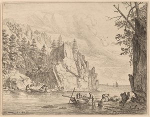 View of the River Rhine by Jan van Aken after Herman Saftleven