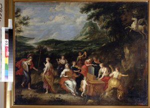 Pallas Athena and Muses by Jan van Balen