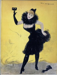 Carnival, cover of Revue illustrée, by Jan Vanbeers, sd. 19th century by Jan van Beers
