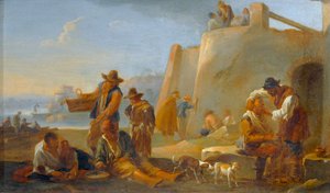 The Neapolitan Barber, Scene of Popular Life in Rome