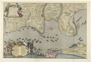 Map of the Landing and Expedition of the Allies at Cadiz, 1702 by Jan van Call (I)
