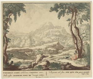 Landscape with Two Shepherds by a Tree (Scenes from Virgil