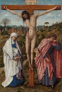 Christ on the Cross with the Virgin and Saint John by Jan van Eyck