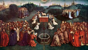 The Adoration of the Mystic Lamb, The Ghent Altarpiece by Jan van Eyck