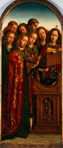 The Ghent Altarpiece. Adoration of the Mystic Lamb: Singing Angels