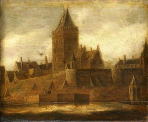 View of the Valkhof in Nijmegen by Jan van Goyen (manner of)