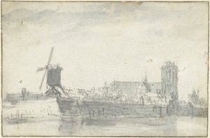 View of Dordrecht from the Water by Jan van Goyen (possibly)