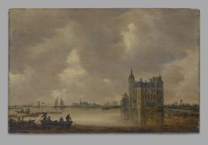 A Castle by a River by Jan van Goyen