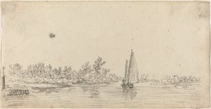 Sailboat on an Estuary