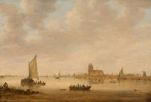 View of Dordrecht from the Dordtse Kil, 1644 by Jan van Goyen