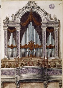 Orphans Singing, Organ of the Choir of the Church of the Ospedale della Pieta, Venice by Jan van Grevenbroeck