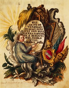 Venetian dress for all ages, diligently collected and painted, for 18th century, by Giovanni Grevembroch, title page