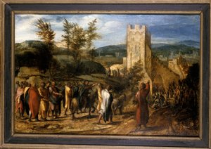 Christ Entering Jerusalem by Jan van Hemessen