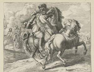 Soldier on Horseback Shot Down (Cavalry Scenes series)