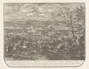 Battle of Senta, 1697 (Vue et representation de la bataille de Zenta, donnée le 11 de Septembre 1697)