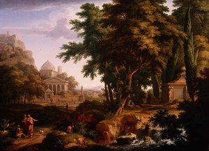 Arcadian Landscape with St. Peter and St. John Healing the Crippled Man