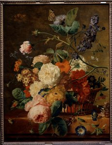Flower Basket with Butterflies