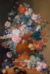 Flowers in a Terracotta Vase