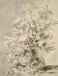 Flowers in an Urn by Jan van Huysum