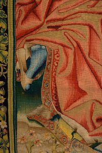 Flemish tapestry. Patrimonio Nacional. Christ takes leave of his mother. Series: The Canopy of Charles V by Jan van II Coninxloo