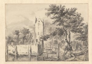 View of Kostverloren Manor on the Amstel by Jan van Kessel