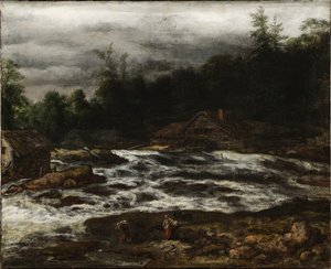 Mountain Scenery with Waterfall by Jan van Kessel d.Æ.