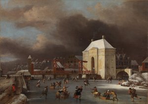View of the Heiligewegspoort in Amsterdam by Jan van Kessel the Elder