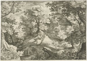 Landscape with Apollo and Daphne by Jan van Londerseel