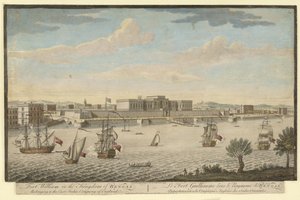 Fort William in the Kingdom of Bengal belonging to the East India Company of England by Jan van Ryne