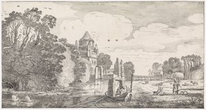 Small Houtpoort in Haarlem by Jan van de Velde (II)