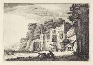 Landscape with the Prodigal Son among the Pigs (series title: Landscapes, Amenissimae Aliquot Requculae) by Jan van de Velde (II)