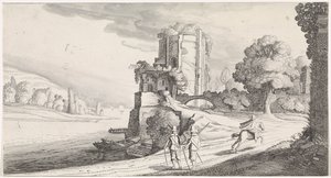 Round Tower by a River (Playsante lantschappen ende vermakelycke gesichten)