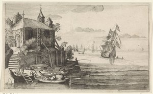 Two-Master Near a Coast with a Chapel