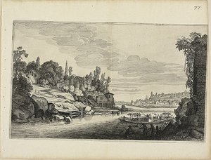 River Landscape by Jan van de Velde II