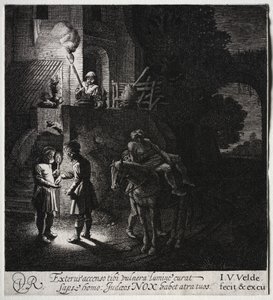 The Good Samaritan Paying the Innkeeper by Jan van de Velde II