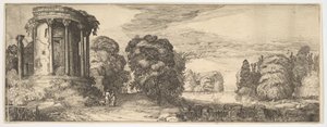The Temple of the Sibyl at Tivoli from Landscapes and Ruins