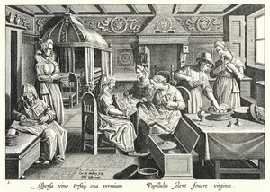 The handling of the eggs of silkworms