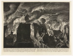 Extinguishing the Great Fire at the Elandsgracht, 1679 by Jan van der Heyden (attributed to)