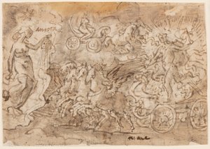 Page of a Sketchbook; Apollo and Aurora