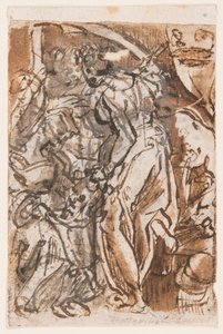 Recto: Judith with Head of Holofernes; Verso: Preliminary Design for Title Plate of the Seven Planets Print Series