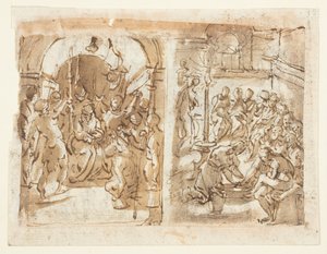The Mocking of Christ; Christ washing the Feet of the Apostles; Execution of Mary Stuart, Queen of Scots in 1587