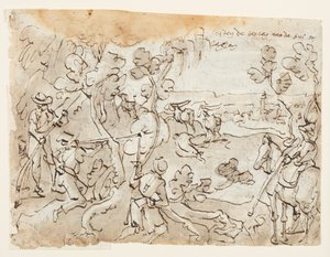 Sketchbook Page with Antelope Hunt