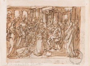 The Judgment of Solomon, Preliminary Design for "Spiritus Sapientiae" (The Spirit of Wisdom), Plate 1 in the "Seven Gifts of the Holy Spirit" Print Series
