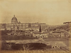 St Peters from above the Sand Pits, Rome by Jane Martha St. John