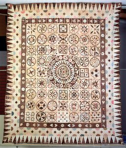 Patchwork bedcover, Ireland, 1850-60