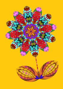 Flower Cutout on Yellow, 2020